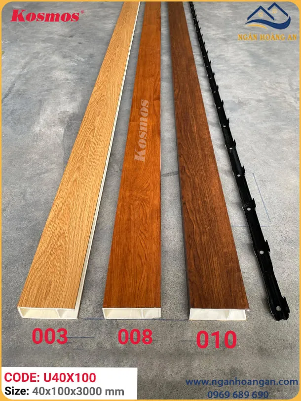 Nan U Trần Nhựa Giả Gỗ Kosmos U40X100-010